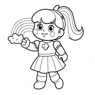 Szivarvany Brite Egy Szivarvanyt Tartva Szinezolap 100499-39081