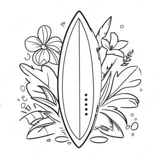 Szorfdeszka Tropusi Viragokkal Szinezolap 100932-39415