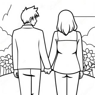 Edes Anime Par Kezen Fogva Szinezolap 101009-39473