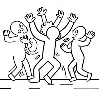 Keith Haring Tancolo Figurak Szinezolap 101549-40002