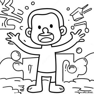 Keith Haring Graffitis Stilusu Szinezolap 101550 40008