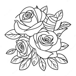 Romantikus Rozsacsokor Szinezo Oldal 10155 2077