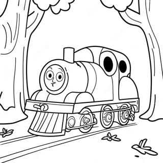 Choo Choo Charles Egy Kiserteties Erdoben Szinezolap 101574-40019