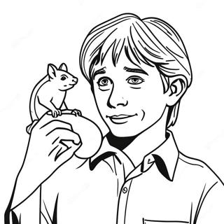 Ron Weasley Hazi Patkannyal Szinezolap 101706 40125