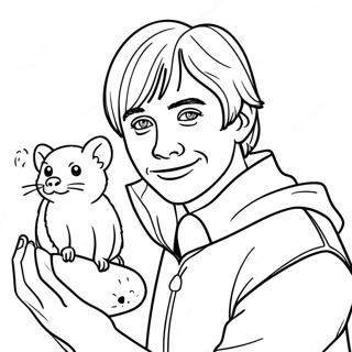 Ron Weasley Hazi Patkannyal Szinezolap 101706-40127