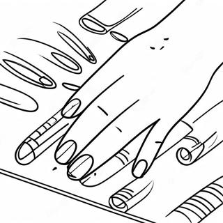 Elegans Francia Manikur Szinezo Oldal 102324 40611