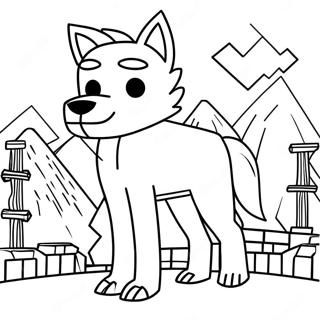 Kalandvagyo Minecraft Farkas Szinezolap 103071 41181