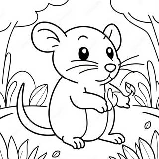 Boldog Patkany Jatszik A Kertben Szinezolap 103586-41590