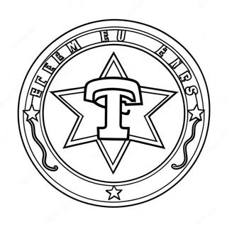 Texas Rangers Logo Szinezooldal 103683-41653