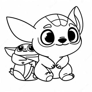 Stitch Es Baby Yoda Szinezolap 103787-41736