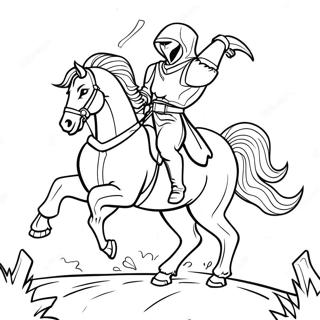 Fenyegeto Fej Nelkuli Lovas Szinezolap 104407 42221