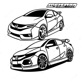 Sportos Honda Civic Szinezolap 104431-42238