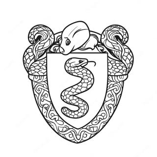 Slytherin Cimer Kigyoval Szinezo Oldal 104764-42497