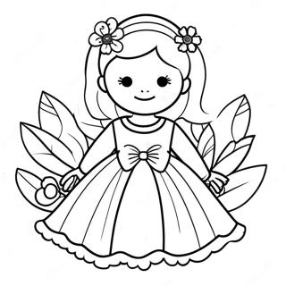 Gyonyoru Virag Lany Ruha Szinezolap 104842-42559