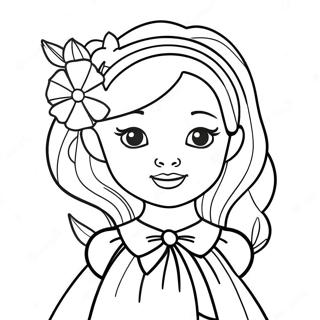 Gyonyoru Virag Lany Ruha Szinezolap 104842-42560