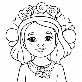 Aranyos Virag Lany Koronaval Szinezolap 104844-42565