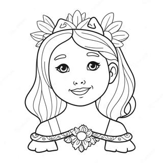 Aranyos Virag Lany Koronaval Szinezolap 104844-42566