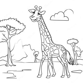 Jatekos Afrikai Zsiraf Szinezolap 104999 42685