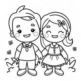 Boldog Fiu Es Lany Szinezooldal 105229 42878