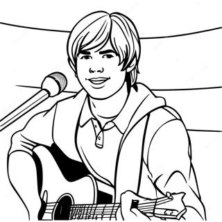 Troy Bolton Eneklese Szinezolap 105407-43012