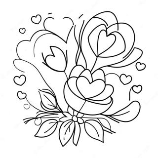 Romantikus Valentin Napi Viragok Szinezo 105664-43212