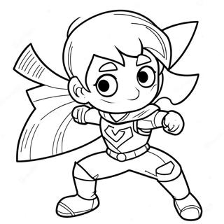 Anime Fiu Szuperhos Jelmezben Szinezolap 105821-43336