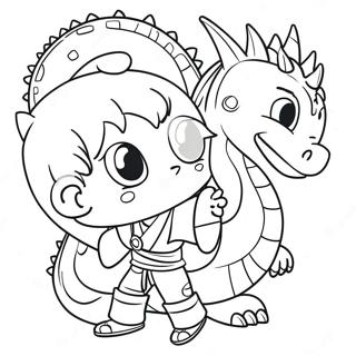 Anime Fiu Sarkany Kiserovel Szinezolap 105822-43337