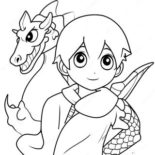 Anime Fiu Sarkany Kiserovel Szinezolap 105822-43340