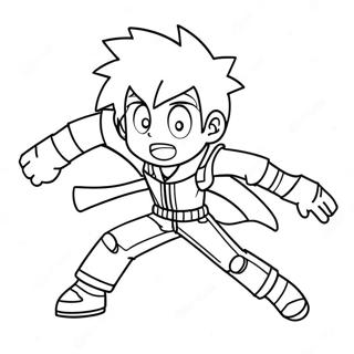 Anime Fiu Akcio Pozicioban Szinezolap 105823-43341