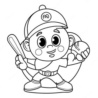 Cuki Rajzfilm Baseball Szinezolap 10605-1302