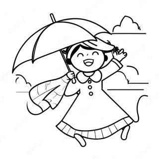 Mary Poppins Esernyovel Repul Szinezo Oldal 106490-43851