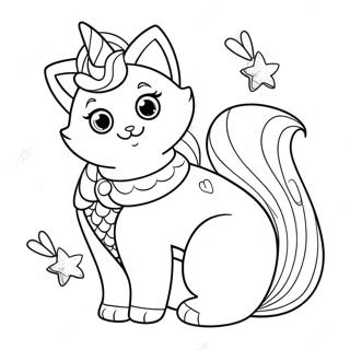 Csillogo Egyszarvu Macska Sello Szinezolap 106745-44052