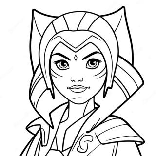 Ahsoka Tano Jedi Kontosben Szinezolap 107257 44461