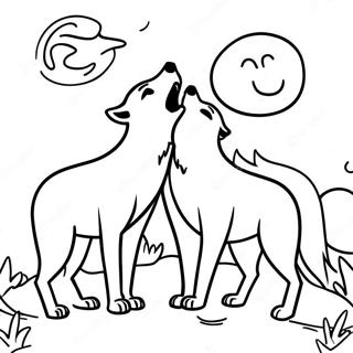 Uvolto Farkasok A Hold Alatt Szinezolap 107463-44624