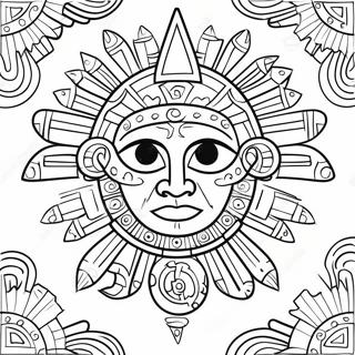 Aztek Nap Isten Szinezolap 107771 44862