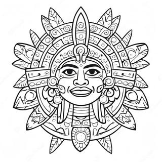 Aztek Nap Isten Szinezolap 107771 44864