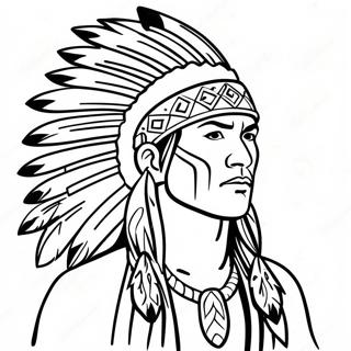 Egyszeru Indian Harcos Szinezolap 109903-46577