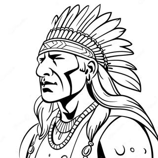 Egyszeru Indian Harcos Szinezolap 109903-46579