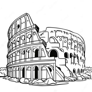 Élénk Római Colosseum Színezőlap Színezők