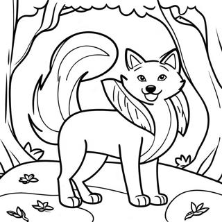 Elegans Kilencfarku Roka Az Erdoben Szinezolap 111835 48111