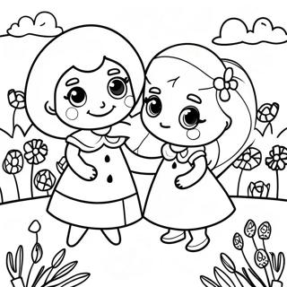 Poppy Es Viva Egy Varazslatos Kertben Szinezo 112986-49124