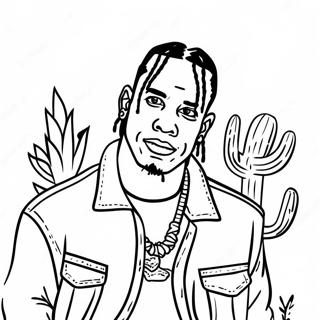 Travis Scott Cactus Jack Logo Szinezolap 113194-49296