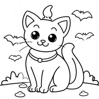 Cuki Halloween Fekete Macska Szinezolap 113245-49332