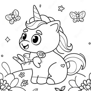 Jatekos Unikornis Macska Pillangokkal Szinezooldala 11343 886