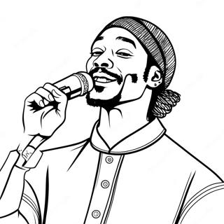 Snoop Dogg Mikrofonnal Szinezolap 113526-49541