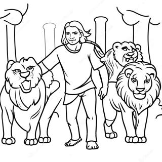 Felelem Nelkuli Daniel Oroszlanokkal Szemben Szinezolap 113578 49590