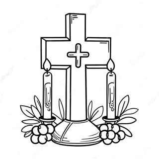 Elsoaldozasi Kereszt Es Gyertyak Szinezolap 113916-49853