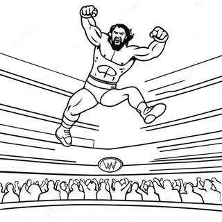 Wwe Birkozo Aki Az Ellenfelre Ugrik Szinezooldal 114658-50424