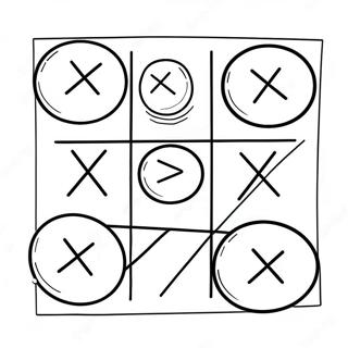 Vicces Tic Tac Toe Jatek Szinezo Oldal 115148-50802