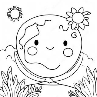 Mosolygo Fold Viragokkal Szinezolap 115436-51035